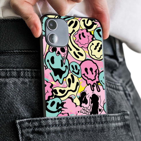 Pastel Melted Neon Smiley Phone Case